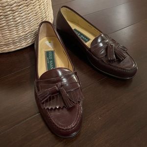 Vintage never been used Cole Haan Cordovan Leather Slip-On Tassel Loafers size